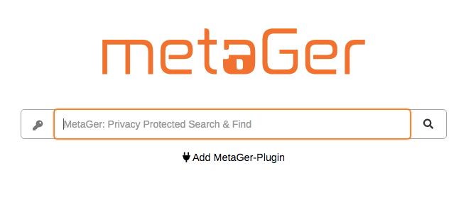 metaGer home page