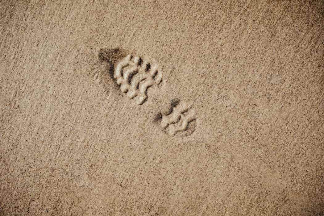 Footprint in the sand